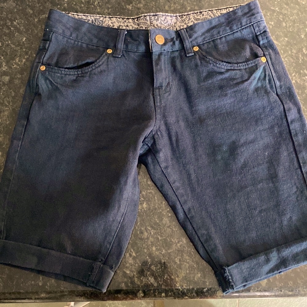 Rusty Black Jean Shorts